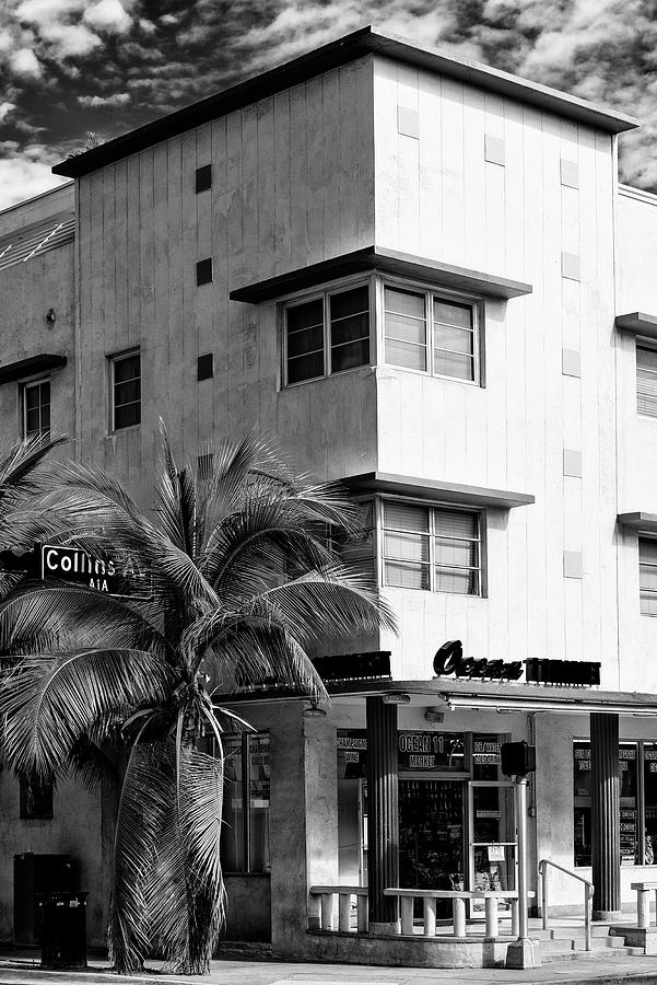 Black Florida Series - Miami Collins Avenue Photograph by Philippe HUGONNARD