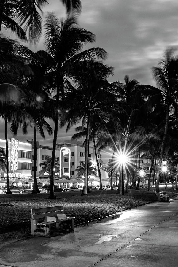 Black Florida Series - Nightfall Miami Photograph by Philippe HUGONNARD