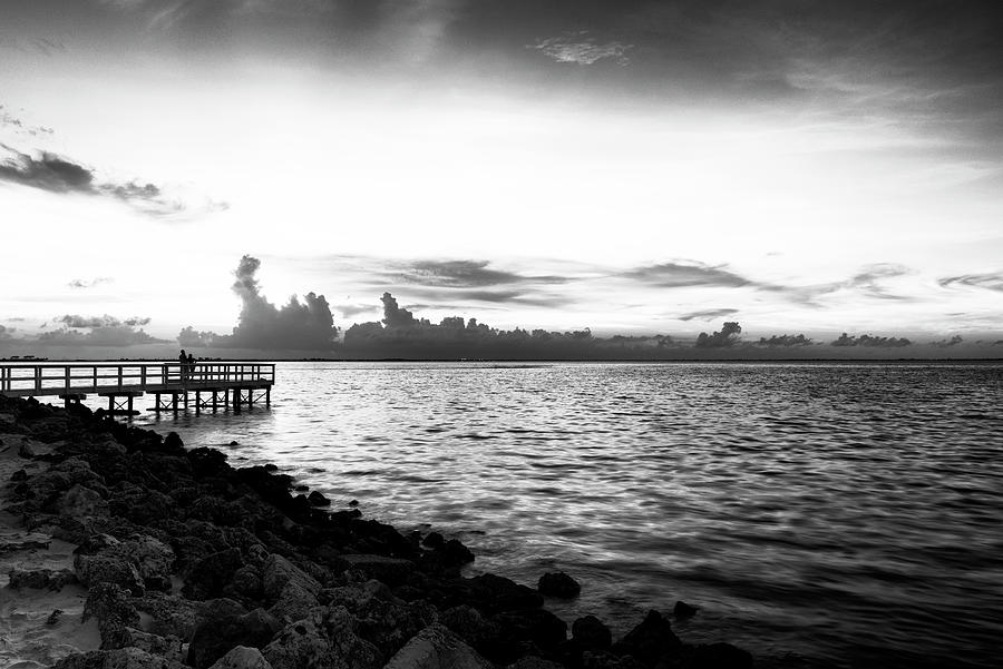 Black Florida Series - Ocean Sunset Photograph by Philippe HUGONNARD