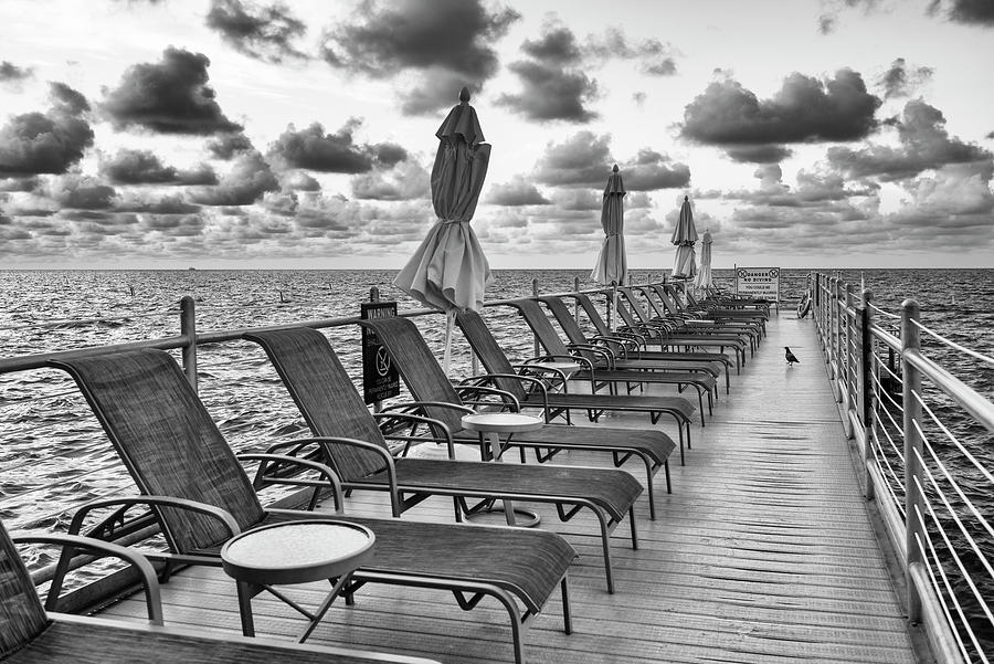 Black Florida Series - Private Pier Photograph by Philippe HUGONNARD