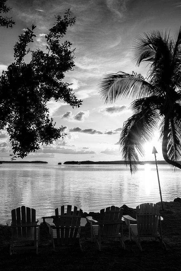 Black Florida Series - Sunset Key West Photograph by Philippe HUGONNARD