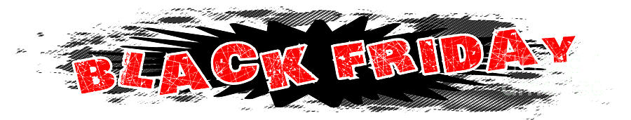 Black Friday Splat Cartoon Style Web Banner Digital Art by Bigalbaloo Stock