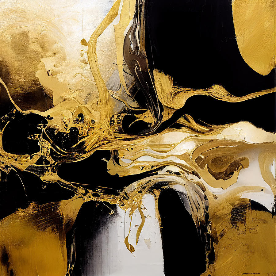 Black Gold 4 Digital Art by Tammy Wetzel