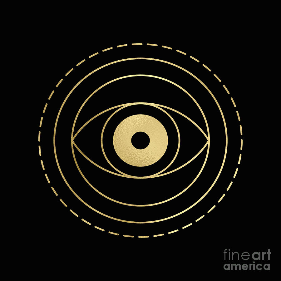 Black Gold Evil Eye Digital Art by Haroulita K | Fine Art America