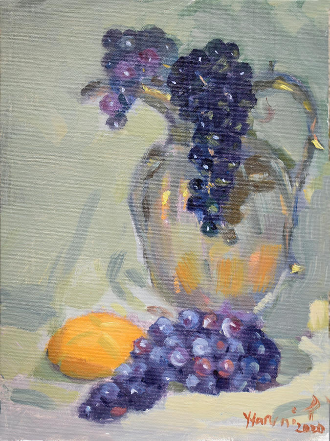 Black Grapes Painting by Ylli Haruni - Fine Art America