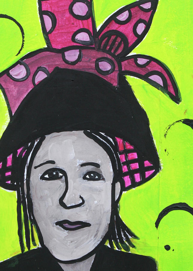 Altered Book Mixed Media - Black Hat with Raspberry Bow by Janyce Boynton Altered Book Mixed Media - Black Hat with Raspberry Bow by Janyce Boynton