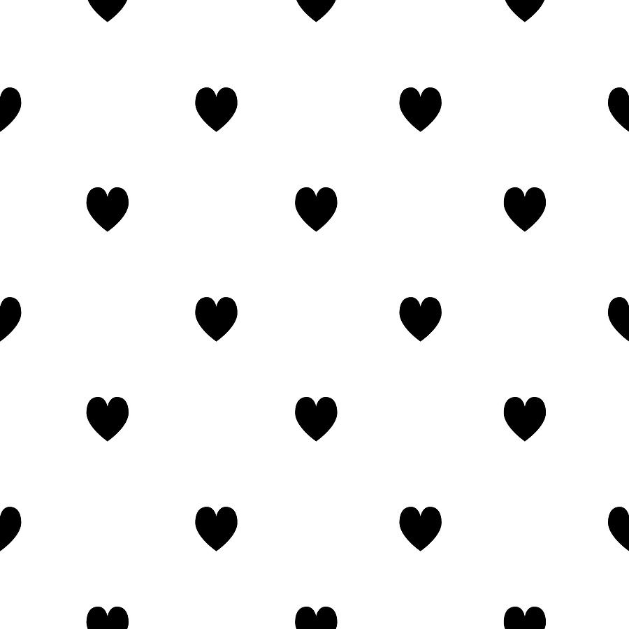 Black heart seamless pattern Drawing by Julien - Fine Art America