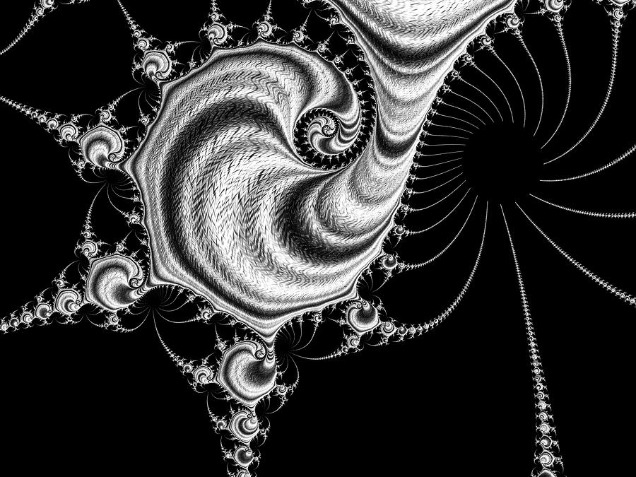 Black Hole Fractal Art Digital Art by Peggy Collins