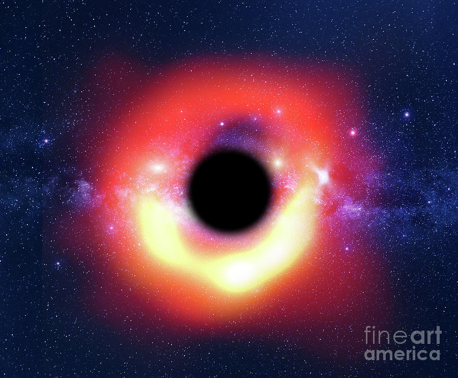 Black Hole in the galaxy space Photograph by Benny Marty