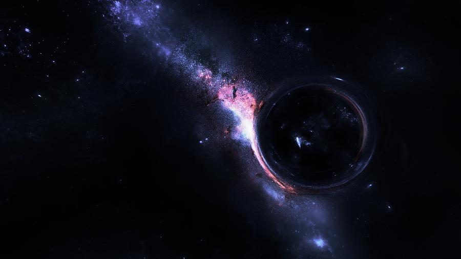 Black hole realistic illustration. 8k resolution space wallpaper ...