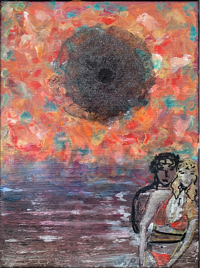 Black Hole Sun Painting by Leslie Porter