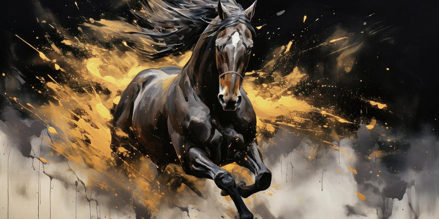 Black Horse Digital Art by Imagine ART