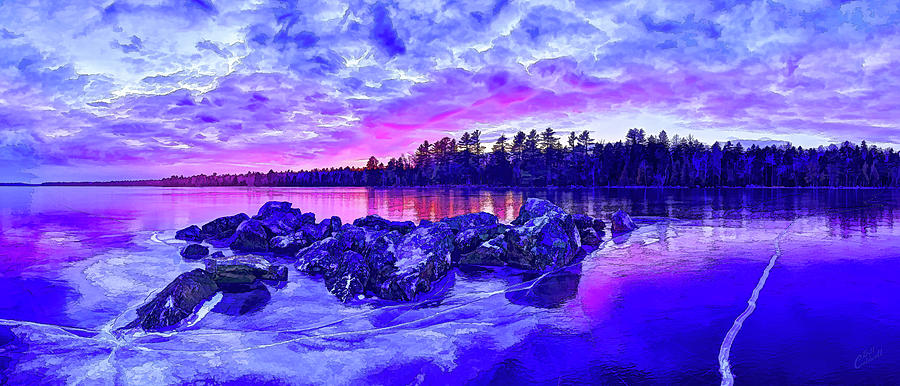 Black Ice at Twilight Photograph by ABeautifulSky Photography by Bill Caldwell