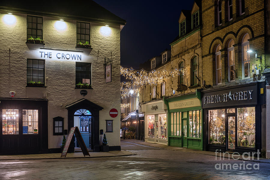 Black Jack Street Cirencester on a Christmas Night  Photograph by Tim Gainey