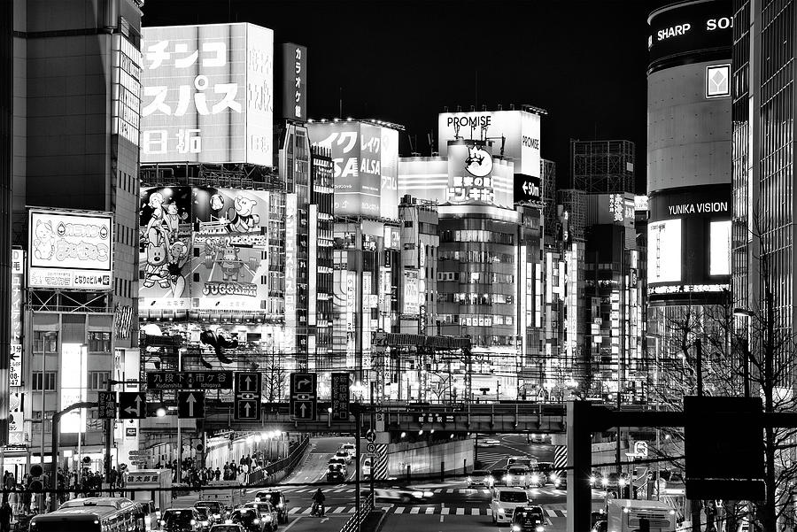 Black Japan Collection - Shinjuku Tokyo Photograph by Philippe HUGONNARD