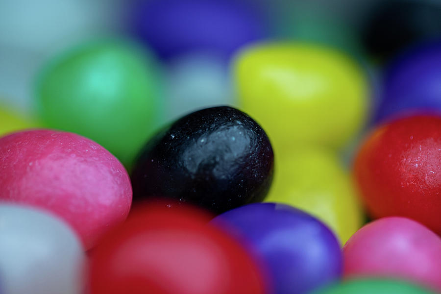 Black Jelly Bean Photograph by Amelia Pearn