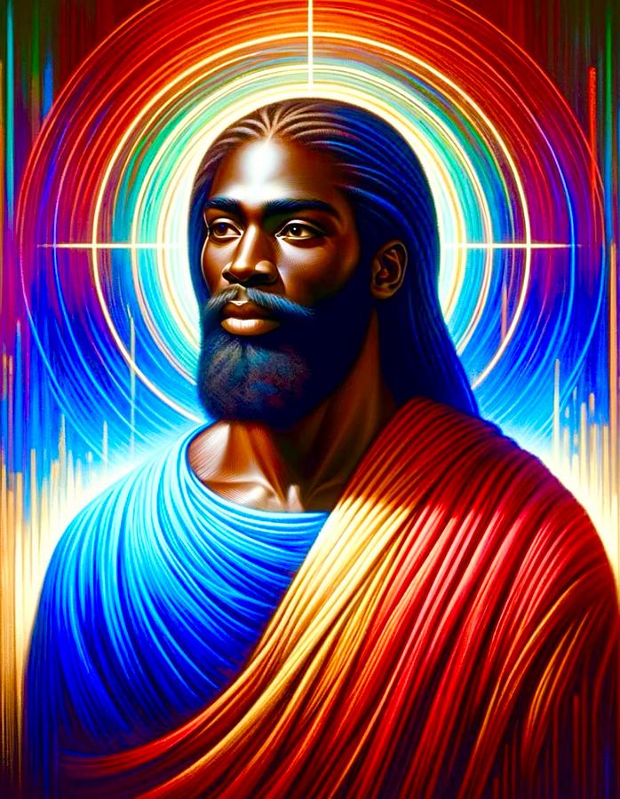Black Jesus Painting by Emeka Okoro