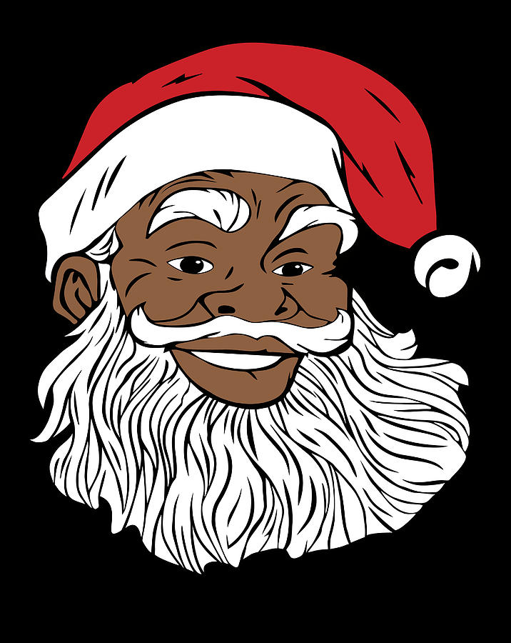 Black Jolly Santa Fun African American Santa Digital Art by Xuan Tien Luong