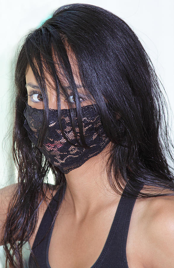 Black Lace Mask  Photograph by Viktor Savchenko