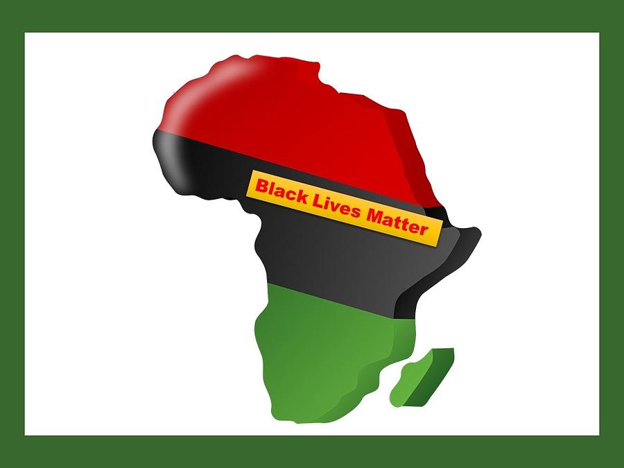 Black Lives Matter Africa Image Mixed Media by Nancy Ayanna Wyatt