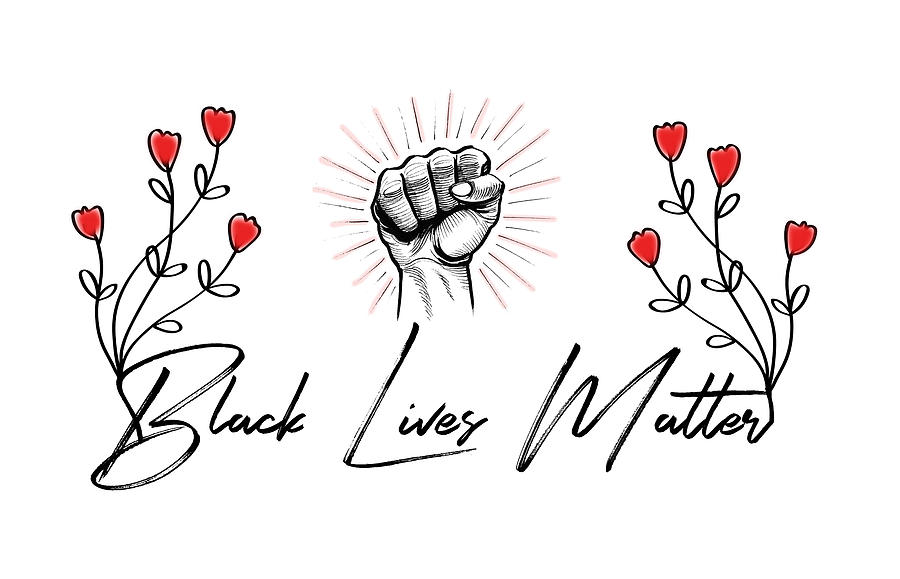 Black Lives Matter BLM Roses Drawing by Hillary - Pixels