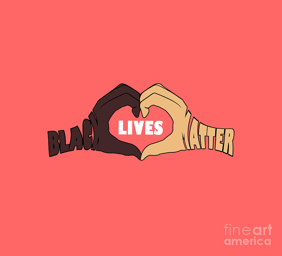 Black Lives Matter Drawing - Black lives matter by Osama Saadawy