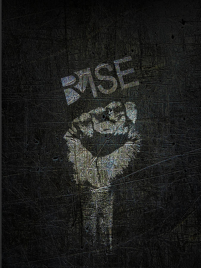 Black Lives Matter T-Shirt BLM Black Power Fist Salute Rise Painting by Tony Rubino