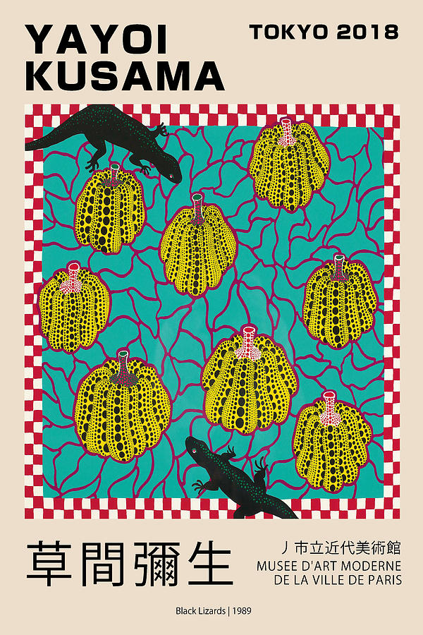 Black Lizards - 1989 Painting by Yayoi Kusama - Fine Art America