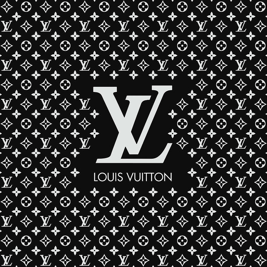 Black Lv Logo Digital Art by Rosella Gleason - Fine Art America