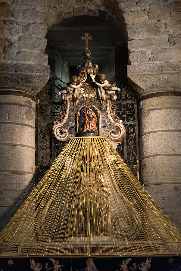 Black Madonna in the crypt of  Notre-Dame du Port in Clermont-Ferrand Photograph by RicardMN Photography