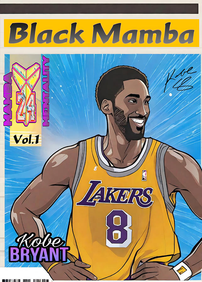 Black Mamba Kobe Bryant Comic Cover Volume 1 Art Print Digital Art By Clayton Eason Fine Art 2371