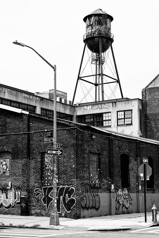 Black Manhattan Series - Brooklyn Water Tank Photograph by Philippe HUGONNARD