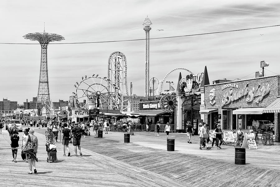 Black Manhattan Series - Coney Island Boardwalk #02 Photograph by Philippe HUGONNARD