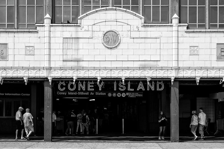 Black Manhattan Series - Coney Island Station Photograph by Philippe HUGONNARD