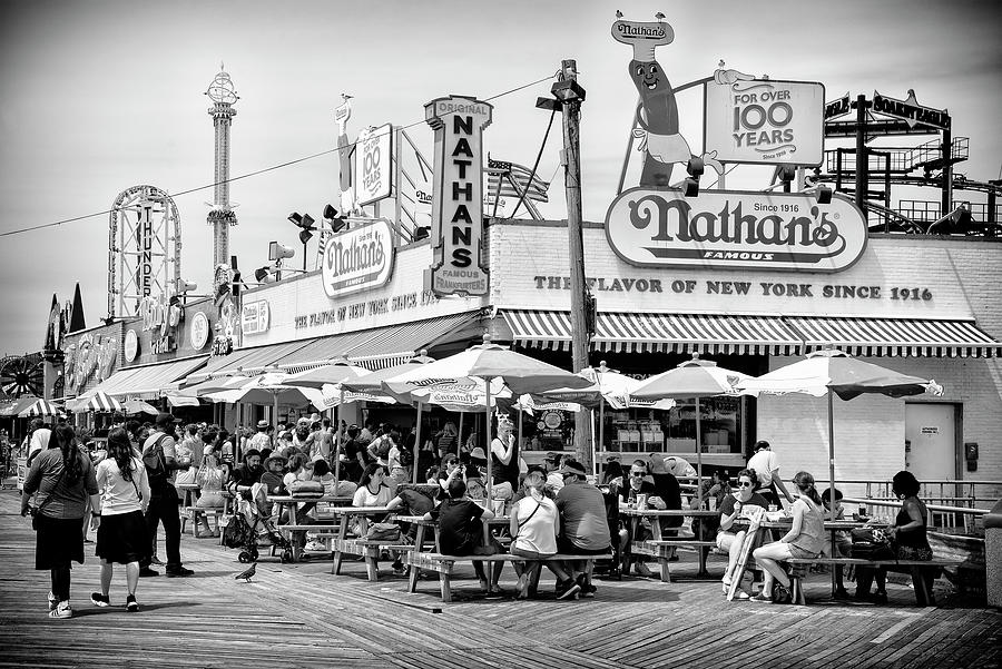 Black Manhattan Series - Famous Hot Dog Photograph by Philippe HUGONNARD