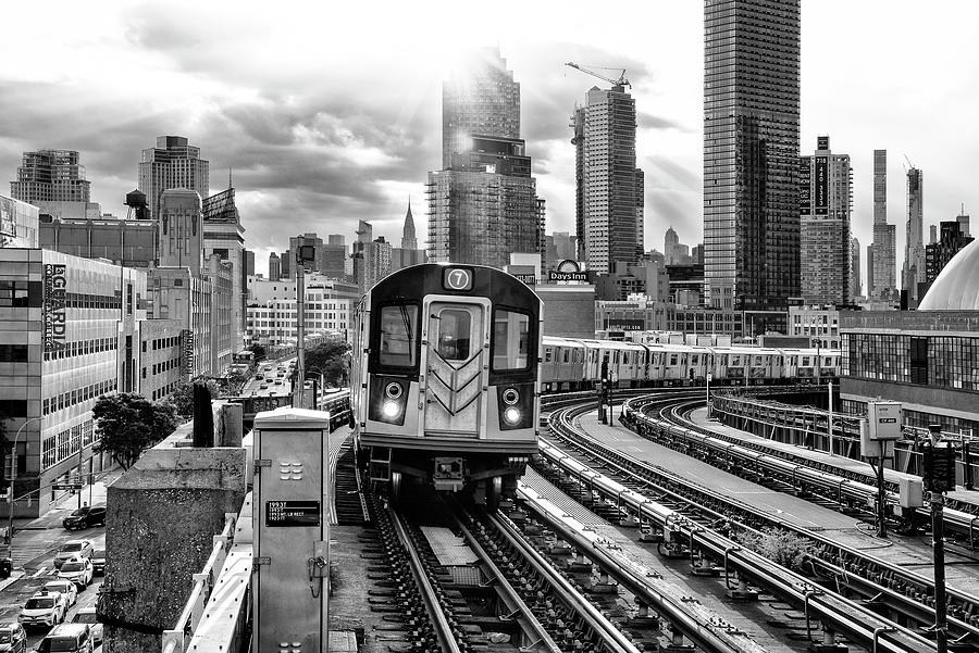 Black Manhattan Series - Line 7 Subway Photograph by Philippe HUGONNARD