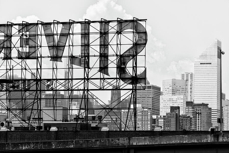 Black Manhattan Series - Silver Sign Photograph by Philippe HUGONNARD