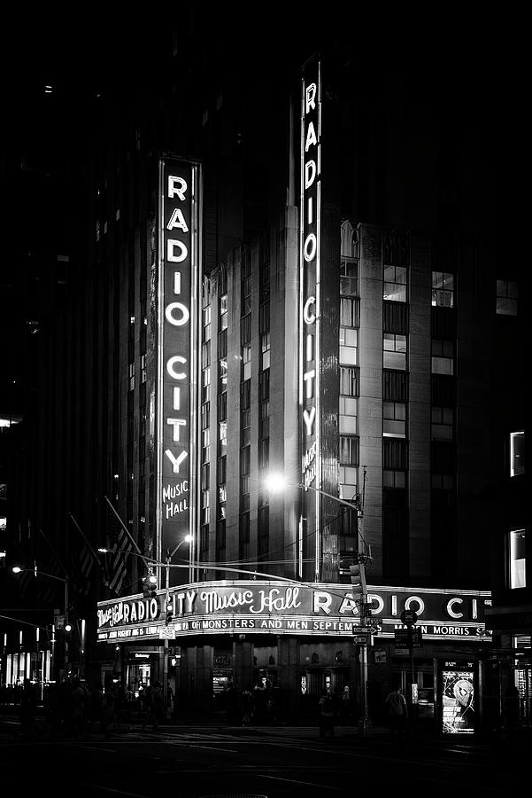 Black Manhattan Series - The Radio City Music Hall Photograph by Philippe HUGONNARD
