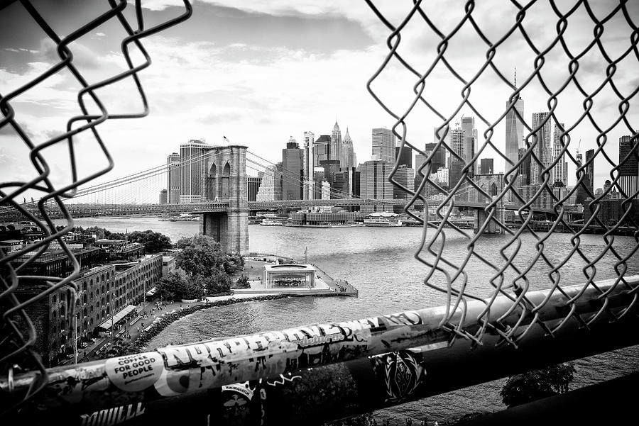 Black Manhattan Series - Through the Fence Photograph by Philippe HUGONNARD