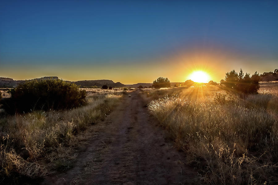 Black Mesa Hike At Sunrise Photograph by Debra Martz