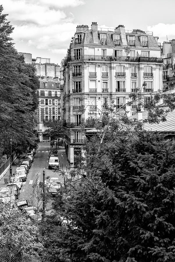 Black Montmartre Series - Parisian Street Photograph by Philippe HUGONNARD