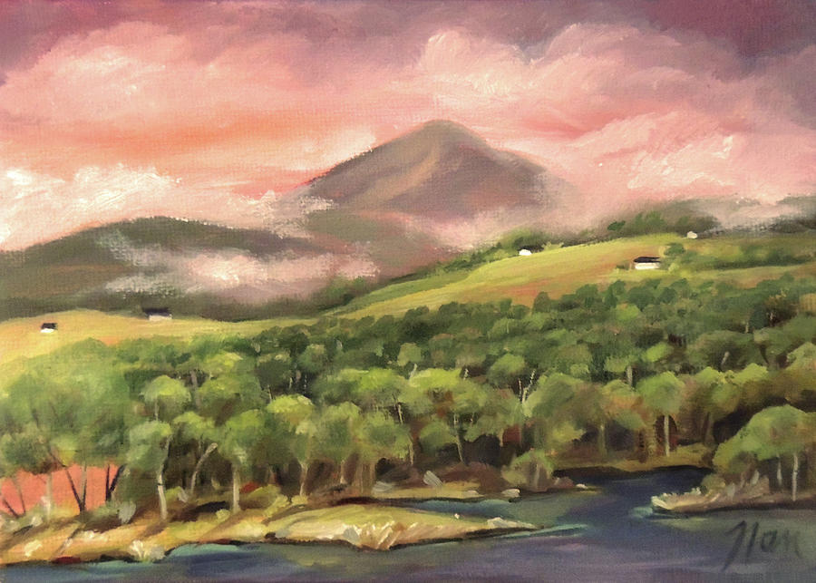 Black Mountain from the Valley Painting by Nancy Griswold