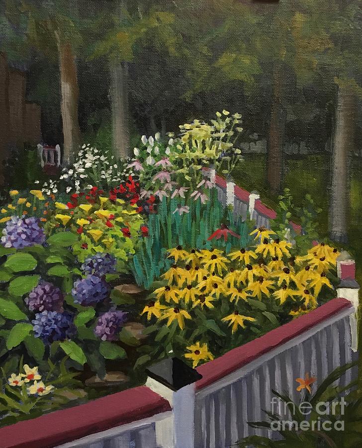 Black Mountain Garden Painting by Anne Marie Brown