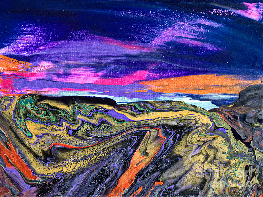 Black Mountain View 6704 Painting by Priscilla Batzell Expressionist Art Studio Gallery