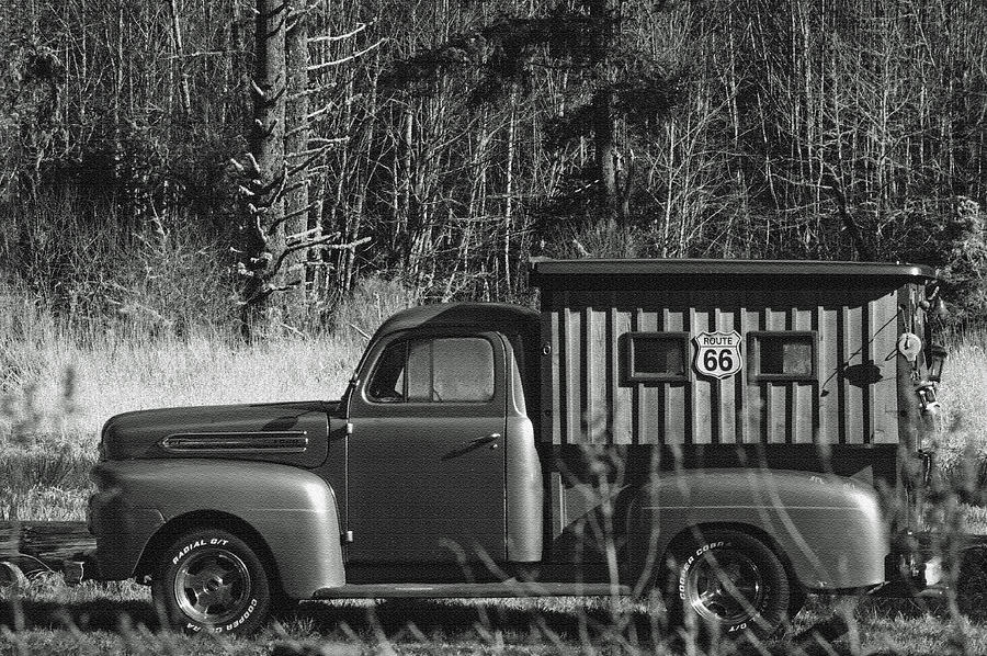 Black N White F1 Ford Truck Photograph by Tikvahs Hope