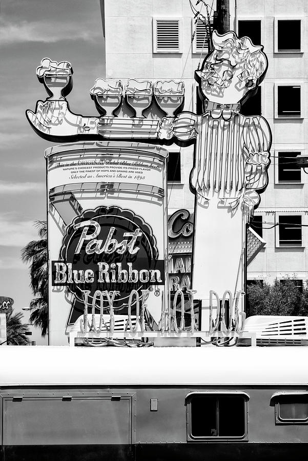 Black And White Photograph - Black Nevada Series - Blue Ribbon by Philippe HUGONNARD