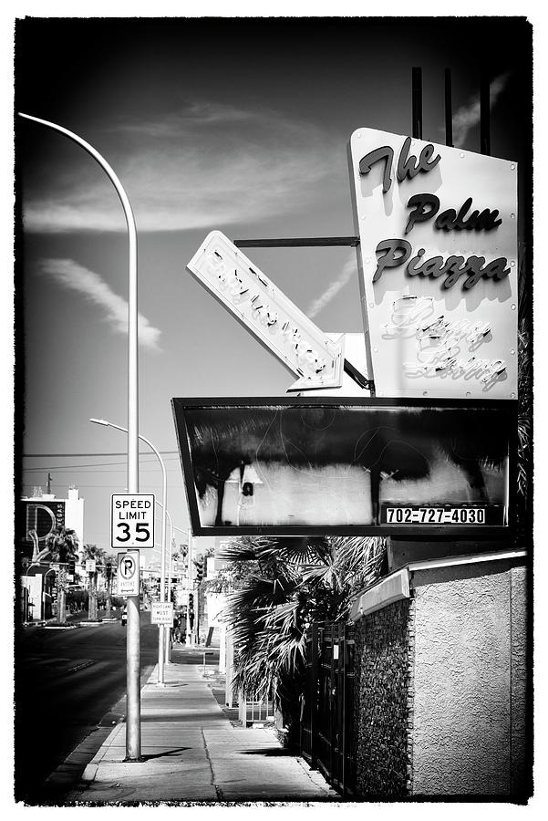 Black And White Photograph - Black Nevada Series - Enjoy Las Vegas by Philippe HUGONNARD
