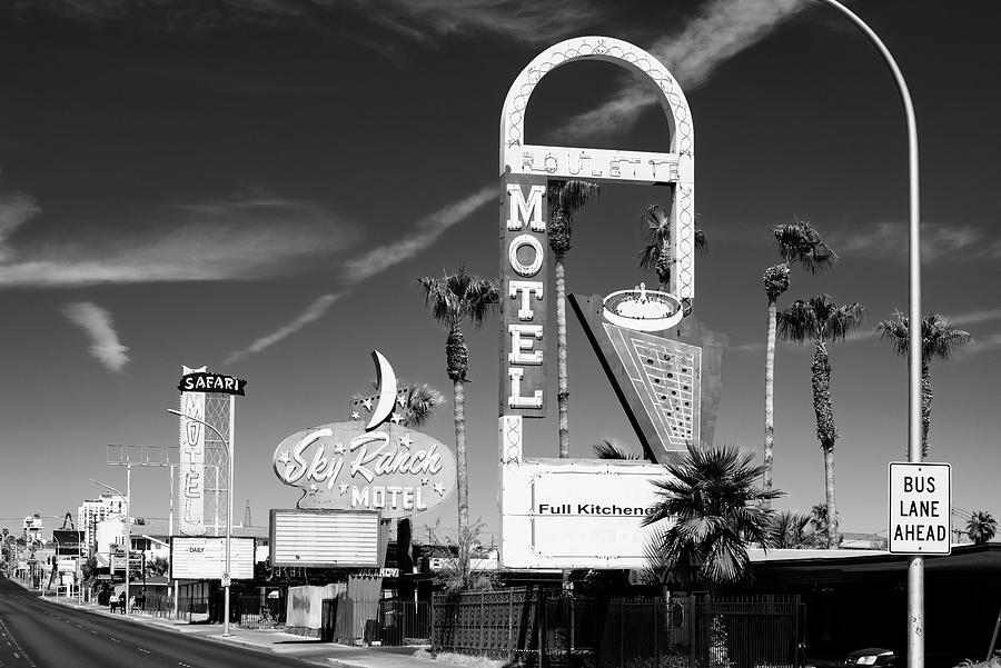 Black Nevada Series - Vegas Motels Photograph by Philippe HUGONNARD