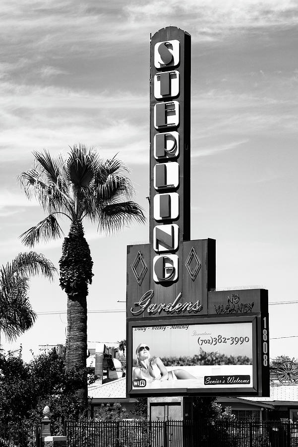 Black And White Photograph - Black Nevada Series - Vegas Sterling by Philippe HUGONNARD