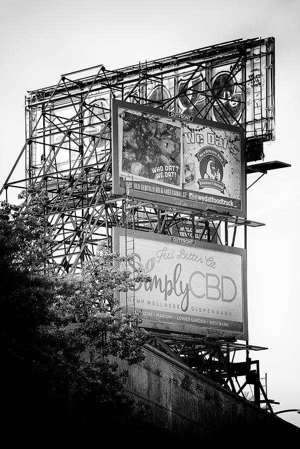 Black NOLA Series - Billboards New Orleans Photograph by Philippe HUGONNARD